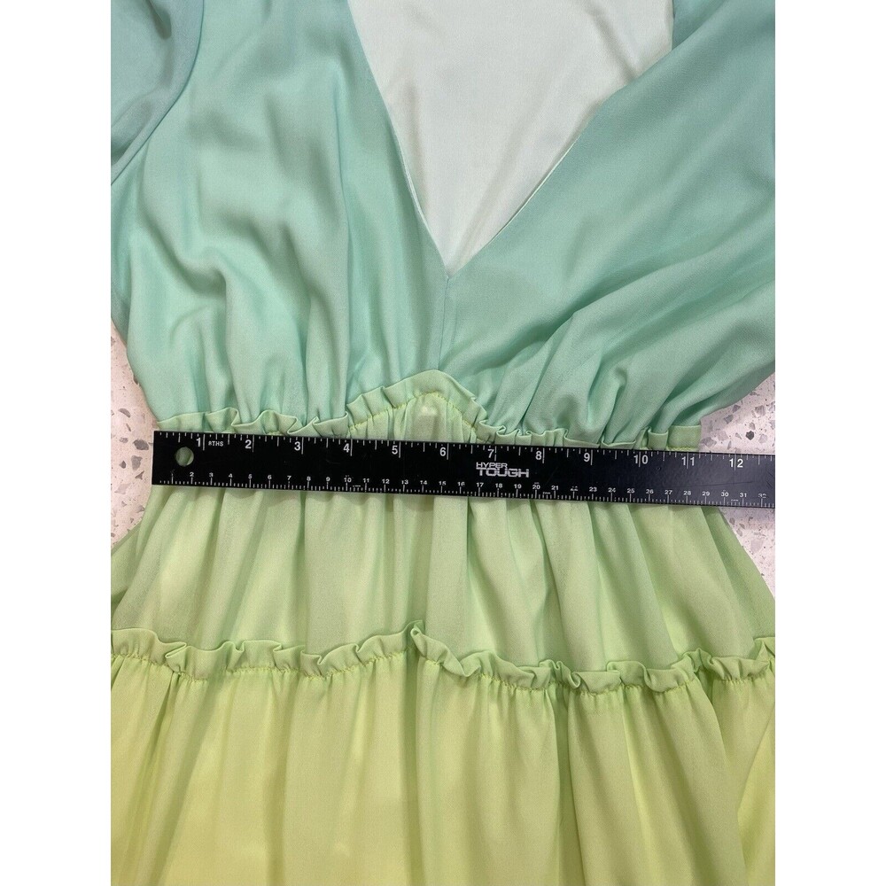 Rainbow Beach Women Size S Hi Lo Maxi Dress Bohemian Champagne & Strawberry Boho - Picture 6 of 14